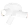 Ledvion Faretto LED Soffitto Bianco 3 luci Quadrato GU10 3W bianco freddo | Lampadina inclusa per corridoio soggiorno cucina camera e ambienti interni asciutti