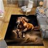 PEIHUODAN Tappeto Motivo Cavalli - Decorazione Con Stampa Cavalli, Retro Antiscivolo, Tappeto A Pelo Corto Resistente Allo Sbiadimento, Tappetino Facile Da Pulire Per Soggiorno (Colore 4,100x150cm)
