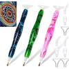 Saijer Penne Trapano Pittura Diamante,3 Pezzi Penna Pittura Diamante con 15 Testine Di Ricambio 5D Resina Penna Diamantata Fai Da Te Diamant Painting Penna per Pittura Diamante Nail Art Ricamo