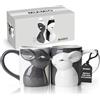 MIAMIO - Set Tazze Coniglio / 2 × 400 ml Tazze da Caffè in Ceramica - Regalo di Pasqua per Coppie, Donne & Uomini - Compleanno, San Valentino - Lavastoviglie & Microonde