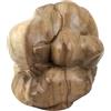 Artisanal Statua Yogi Liberatore, in legno massiccio intagliato a mano, altezza 15 cm