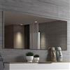 Dmora Specchio Giyani, Specchiera, Articolo d'arredo a Muro, Decorazione con Specchio, Made in Italy, 160x2h65 cm, Bianco Lucido