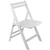 THINIA HOME 0 Sedia Pieghevole in Legno di faggio Verniciato Buiani, Bianco, Taglia Unica