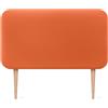 DHOME Testiera Imbottita Liscia Arrotondata in Similpelle con Gambe per Parete Acustica Testate Letto Fonoassorbenti Camera da Letto (Arancione, 90cm)