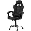 AND HOME Sedia Gaming Ergonomica Reclinabile - In Ferro Cromato, IMBOTTITURA EXTRA | ffetto Pelle, Altezza Regolabile, Cuscini Lombare e Cervicale Rimovibili, Ruote "soft floor"Antigraffio, (Nero)