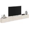 IDMarket - Mobile TV sospeso ELIO da 270 cm con 3 ante, effetto travertino