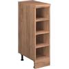 Vicco Mobile cucina sottotetto R-Line, Rovere dorato/Rovere dorato 25 cm | Vano a giorno · Profondità 46 cm · Piedini regolabili in altezza · 3 Ripiani · ✓ Per zone dritte del tetto