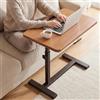 Aeroflexa Tavolino con ruote nascoste, altezza regolabile 63-103 cm, tavolo mobile in legno, per camera da letto, soggiorno