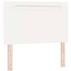 vidaXL Testiera LED Bianco 90 cm Pelle Sintetica | Cambia facilmente l'altezza del tuo letto, Fatto in legno naturale robusto, Una finitura opaca elegante che fa colpo