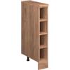 Vicco Mobile cucina sottotetto R-Line, Rovere dorato/Rovere dorato 15 cm | Vano a giorno · Profondità 46 cm · Piedini regolabili in altezza · 3 Ripiani · ✓ Per zone dritte del tetto