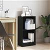 QZZCED Scaffale in rovere nero 40 x 24 x 76 cm, scaffale in legno di ingegneria con superficie liscia, ampio spazio per libri e oggetti decorativi, struttura resistente