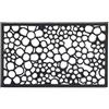 Relaxdays Zerbino Ingresso Casa, 75x45 cm, Tappetino Rettangolare Fiori, in Gomma Antiscivolo, Indoor & Outdoor, Nero