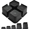 MYMULIKE Alzate per Letti 5,1 cm, 7,6 cm, 10,2 cm, 15,2 cm o 20,3 cm per Uso Intensivo Rialzi per Mobili, Fino a 2721,6 kg Design a Forma di L Blocchi Sollevatori per Letti per Divano, Scrivania