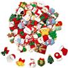JOOTUEPO 60 Pezzi di Mini Decorazione Natalizia Miniatura di Resina di Natale, Babbo Natale, Albero di Natale per Giardino DIY Decorazioni di Regalo Artigianato Biglietti d'Auguri