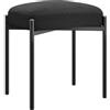 YMYNY Poggiapiedi Ottomano, Sgabello Poggiapiedi Teddy, Sgabello Rettangolare Con Gambe in Metallo per sedia, Soggiorno, Divano,Ingresso, Camera da letto 37 × 29 × 46CM Nero HBD034B