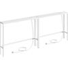 MAHANCRIS Tavolo Consolle da 100 cm, Consolle d'Ingresso con Prese e Porte USB, Tavolino Stretto per Divano, Corridoio, per Soggiorno, Camera da Letto, Corridoio, Bianco ACTWT968UE01S2