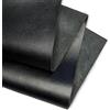 KGS Kozmo - Foglie in vera pelle goffrata, colore nero intenso, 1,3 - 1,5 mm, spessore in pelle bovina per lavori in pelle, riparazioni e decorazioni per la casa (nero profondo, 20 x 30 cm)
