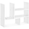 Navaris Organizer Scrivania Ufficio - Mensole Porta Accessori Cancelleria - Organizzatore Monitor Stand 2x Basi Appoggio in Legno Bambù 51x40x15,5cm