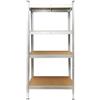 BRECKNER GERMANY Scaffale Metallico con 4 Ripiani in MDF, 144x70x40 cm, Montaggio Senza Viti | Scaffale 144x70x40: struttura robusta: Realizzato in metallo resistente, questo scaffale offre una solida base per riporre
