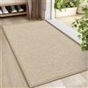 LEKEEPGO Zerbino Ingresso Interno 60 x 90 cm, Tappeto Ingresso Interno Antiscivolo, Assorbente Tappetino Entrata Lavabile per Casa Porta, Corridoio, Kaki