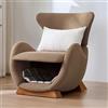 VIEKOS Poltrona lounge di design in stile squalo balena, adatta agli animali domestici, offre un luogo di rifugio, tessuto antigraffio per gatti e cani di piccola taglia, divano singolo, poltrona da