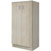 HM hemax HOME DESIGN HEMAX Mobile Multiuso con 2 Ante e 3 Ripiani Interni, Armadietto - Rovere | Salvaspazio 71x38x130 cm, Guardaroba Moderno per Bagno, Cucina e Ufficio, Struttura Robusta in Legno Facile da Montare