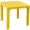 Generic Tavolino in Plastica Rigida per Bambini - Tavolo da Gioco 50 x 50 per Interni/Esterni - Tavoli Colorati (GIALLO)