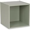 Decor Space Cubo Composite Pro porta oggetti, mobile per interno, 35 x 35 x h 35 cm(VerdeVuoto)