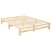 Homestyle4u 1909 - Letto per pallet, 140 x 200 cm, in legno, con rete a doghe in legno di pino naturale