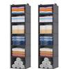 Lifewit Organizer Armadio Appendere con 6 Ripiani, 110 cm, Grigio, Set di 2 | 2 Ganci Robusti, Ripiani per Armadio Interno, Organizzatore Pieghevole, Contenitori per Vestiti