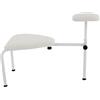 YISSALE Sgabello per pedicure, altezza regolabile, 42-67 cm, pedicure, poggiapiedi per manicure, saloni di bellezza, saloni di unghie, negozi di cura dei piedi (bianco)