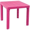 Generic Tavolo da gioco in plastica per bambini 50x50 tavolino in plastica dura tavolo per interni/esterni tavolo per bambini tavolo per bambini tavolo colorato per bambini (ROSA)