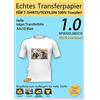 TransOurDream 10 fogli A4 x 10 fogli di pellicola a getto d'inchiostro (trasparente), pellicola di trasferimento per magliette leggere e tessuti, pellicola per t-shirt da stirare