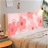 Chickwin Copertura per Testiera Letto, Serie Rosa Copertura Testiera Letto Singolo Matrimoniale Una Piazza e Mezza, Copri Testata Elastica Antipolvere Fodera Testata (150cm,Petali Rosa)