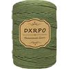 DXRPO Filato macramè, 3 mm x 300 m, macramè naturale, filato di cotone macramè, corda di cotone, viene utilizzato arazzo da parete, fioriera macramè, decorazione per piante fai da te, decorazione boho