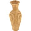SOESFOUFU Vaso da Fiori in Finto Rattan Intrecciato - Vaso Alto da Terra in Vimini - Grande Porta Fiori Rustico per secchi ed della Pampa - Decorazione Boho per Soggiorno e Ingresso