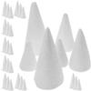 Anneome Coni di Polistirolo Bianchi 30 Pezzi (7 Cm, 10 Cm, 15 Cm) per Decorazioni Fai da Te, Materiali Artigianali, Centrotavola e Progetti Creativi Natalizi