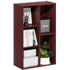 Furinno Luder, libreria a 5 cubi, colore: rosso scuro | 9,4 x 19,5 x 31,5 cm, reversibile, per soggiorno, camera da letto, casa e ufficio
