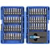 Alyco - Set di punte per cacciavite (1/4), 57 pezzi per fai da te ed elettronica, Torx, PH, PZ e esagonali in acciaio S2, adattatore magnetico e custodia resistente