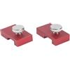 Vibsky Adattatore per binario router in alluminio lavorato con precisione con blocco di arresto integrato per applicazioni di taglio in linea retta (2 pezzi)
