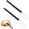 IFTHGIO 2 Spatola Silicone Cucina,IFTHGIO Spatole Miscelazione Crepes 23 x 2.3 CM | Spatola Pasticceria Con Manico In Legno,Raschietto Torta Per Crema,Con Rivestimento Antiaderente,Per Mescolare, Spalmare