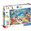 Clementoni - Puzzle per Bambini 30 Pezzi Supercolor, per Bambini 3+ Anni, Illustrazione Animali Undersea Fun, Idea Regalo, Made in Italy, 33,5x23,5 cm, 20837