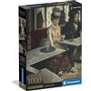 Clementoni - Puzzle 1000 Pezzi Arte, per Adulti e Ragazzi, Museum Collection, Tema Dans un Café di Degas, con Poster Incluso, Compact Box, Idea Regalo Made in Italy, 50x70 cm, 39974