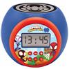 Lexibook - Marvel Spidey e i Suoi Fantastici Amici - Sveglia a proiettore con Funzione di Allarme e Snooze, Luce Notturna con Timer, Display LCD, Funzionamento a Batteria, Blu/Rosso, RL977SP1LXB