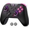 EasySMX X05 Wireless Controller PC con RGB Luce- Joystick/Trigger Hall- Batteria Ricaricabile da 750mAh- Vibrazione- Turbo per PC/Switch/Mobile- Joystick Compatible con Black Myth: Wukong- Nero