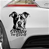 Pegatina Promotion On Board a Bordo American Staffordshire Terrier Staffy Pitbull Bully Cane Adesivo Auto Camper Laptop Adesivo murale Colore e Dimensioni a Scelta