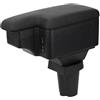 YJYWZH Bracciolo per Nissan March Micra K13 Mk4 2010-2022 con Freno a Mano | 5 Porte USB, Sagoma per freno a mano, Doppio vano portaoggetti, Bracciolo centrale, Pelle PU, Base specifica per veicolo