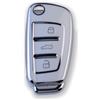 RUXYAXFOL 2 pezzi RUXYAXFOL Copertura chiave in TPU per Audi A1 A3 A4 A5 A6 B6 B7 C5 C6 Q2 Q3 Q5 Q7 R8 RS3 RS4 RS6 S3 S4 S6 TT Seat Exeo 3R Custodia chiave auto bianco argento