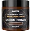 WYCOON Kit Riparazione Pelle Marrone Medio - Tintura Liquida, Vernice e Crema Colorante per Divani, Mobili, Sedili Auto, Scarpe, Giacca| Ripristina Pelle Graffiata e Sbiadita