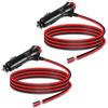 HATMINI 2PCS 12V Spina per accendisigari con pulsante di commutazione integrato, cavo maschio per accendisigari per auto 22AWG con fusibile da 5A per prodotti a basso consumo inferiore a 36W-3,3FT/1M